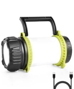 GloboStar® 69936 Φορητός Φακός Χειρός Κάμπινγκ LED Osram 10W με Επαναφορτιζόμενη Μπαταρία 2600mAh & Καλώδιο Φόρτισης USB – CCT – Θερμό Λευκό 2700K – Φυσικό Λευκό 4500K – Ψυχρό Λευκό 6000K & Κόκκινο – Φ10 x Υ17cm