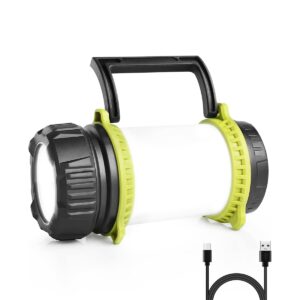 GloboStar® 69936 Φορητός Φακός Χειρός Κάμπινγκ LED Osram 10W με Επαναφορτιζόμενη Μπαταρία 2600mAh & Καλώδιο Φόρτισης USB – CCT – Θερμό Λευκό 2700K – Φυσικό Λευκό 4500K – Ψυχρό Λευκό 6000K & Κόκκινο – Φ10 x Υ17cm
