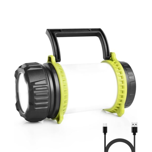GloboStar® 69936 Φορητός Φακός Χειρός Κάμπινγκ LED Osram 10W με Επαναφορτιζόμενη Μπαταρία 2600mAh & Καλώδιο Φόρτισης USB – CCT – Θερμό Λευκό 2700K – Φυσικό Λευκό 4500K – Ψυχρό Λευκό 6000K & Κόκκινο – Φ10 x Υ17cm