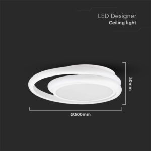 Φωτιστικό Οροφής LED 24W Λευκό V-TAC 2560lm Φυσικό Λευκό 4000K – 6995