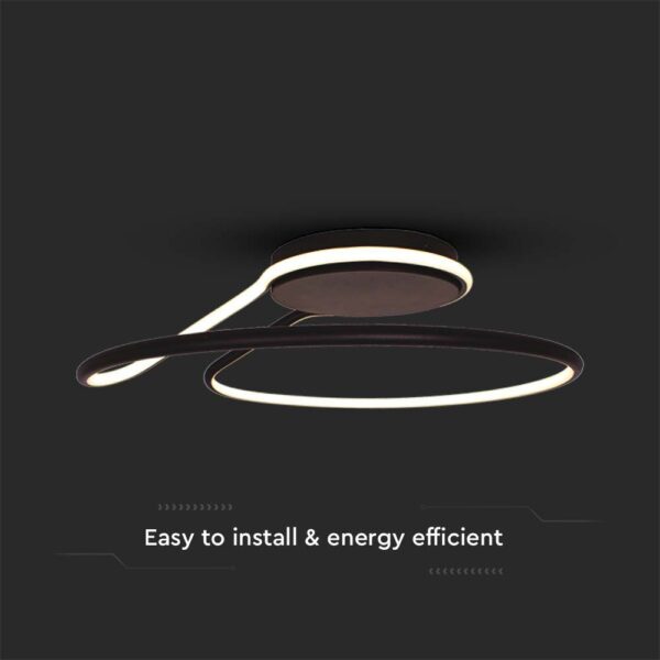 Φωτιστικό Οροφής LED 24W Μαύρο V-TAC 2560lm Φυσικό Λευκό 4000K – 6996