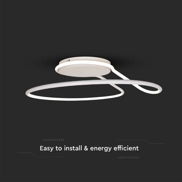 Φωτιστικό Οροφής LED 24W Λευκό V-TAC 2560lm Φυσικό Λευκό 4000K – 6997