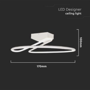 Φωτιστικό Οροφής LED 24W Λευκό V-TAC 2560lm Φυσικό Λευκό 4000K – 6998