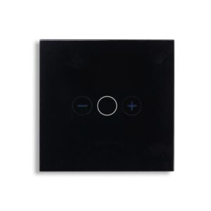 ΓΥΑΛΙΝΟ ΠΑΝΕΛ DIMMER ΑΦΗΣ ΜΑΥΡΟ ΧΡΩΜΑ EUROLAMP – 152-60693