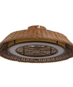 ΑΝΕΜΙΣΤΗΡΑΣ ΠΛΑΦΟΝΙΕΡΑ ΟΡΟΦΗΣ Φ63 ΑΝΟΙΧΤΟ ΚΑΦΕ ΠΛΕΚΤΟ 20W DC ΜΟΤΕΡ ΜΕ LED ΦΩΣ 60W ΚΑΙ ΚΟΝΤΡΟΛ EUROLAMP – 300-25053