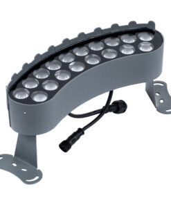 GloboStar® TREELIGHT-KINA 90685 Κυρτή Μπάρα Φωτισμού Wall Washer με Αντιθαμβωτική Γρίλια Ειδική για Φυτά – Δέντρα LED 18W 1710lm 30° DC 24V Αδιάβροχο IP65 Μ25 x Π6.5 x Υ6cm Φυσικό Λευκό 4500K – Γκρι Ανθρακί – 3 Years Warranty