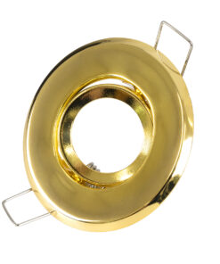 GloboStar® DELTA 77804 Χωνευτό Κινούμενο Στρόγγυλο Σποτ Οροφής για Λάμπα MR11 με Βάση GU5.3 ή GU10 – IP20 – Μεταλλικό – Φ70 x Υ21mm – Χρυσό Πλατίνα – 5 Χρόνια Εγγύηση