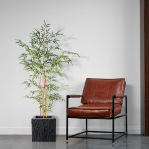 GloboStar® Artificial Garden CATALONIA 20767 Επιδαπέδιο Πολυεστερικό Τσιμεντένιο Κασπώ Γλάστρα – Flower Pot Μαύρο Μ30 x Π30 x Υ30cm