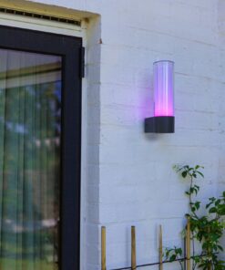 Lutec Dropa Επιτοίχιο Φωτιστικό Εξωτερικού Χώρου με Απομακρυσμένη Λειτουργία Connect Σκούρο Γκρι Χρώμα LED 500lm 2700-6500K&RGB IP44 – 5000501118