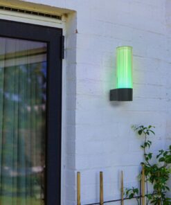 Lutec Dropa Επιτοίχιο Φωτιστικό Εξωτερικού Χώρου με Απομακρυσμένη Λειτουργία Connect Σκούρο Γκρι Χρώμα LED 500lm 2700-6500K&RGB IP44 – 5000501118