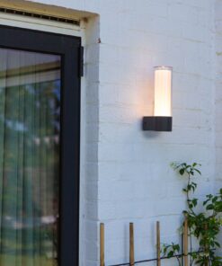 Lutec Dropa Επιτοίχιο Φωτιστικό Εξωτερικού Χώρου με Απομακρυσμένη Λειτουργία Connect Σκούρο Γκρι Χρώμα LED 500lm 2700-6500K&RGB IP44 – 5000501118