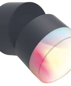 Lutec Dropsi Επιτοίχιο Φωτιστικό Εξωτερικού Χώρου με Απομακρυσμένη Λειτούργια Connect Σκούρου Γκρι Χρώματος LED 690lm 2700-6500K&RGB IP44 – 5010901118