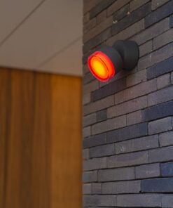 Lutec Dropsi Επιτοίχιο Φωτιστικό Εξωτερικού Χώρου με Απομακρυσμένη Λειτούργια Connect Σκούρου Γκρι Χρώματος LED 690lm 2700-6500K&RGB IP44 – 5010901118