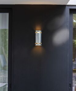 Lutec Ran Επιτοίχιο Φωτιστικό Βεράντας Χρωμίου 2xGU10 IP54 – 5011701461