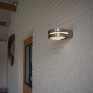 Lutec Fancy Επιτοίχιο Φωτιστικό Εξωτερικού Χώρου Inox LED 600lm 3000K IP54 – 5102501001
