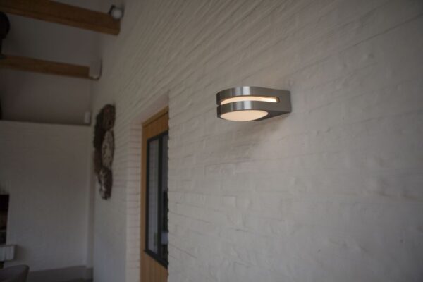 Lutec Fancy Επιτοίχιο Φωτιστικό Εξωτερικού Χώρου Inox LED 600lm 3000K IP54 – 5102501001