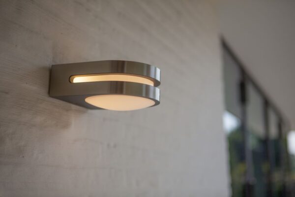 Lutec Fancy Επιτοίχιο Φωτιστικό Εξωτερικού Χώρου Inox LED 600lm 3000K IP54 – 5102501001
