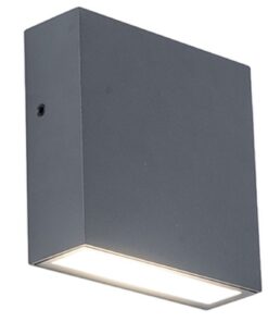 Lutec Gemini Xf Φωτιστικό Τοίχου Εξωτερικού Χώρου Down Σκούρο Γκρι 4000K LED 800lm 4000K IP54 – 5104001118