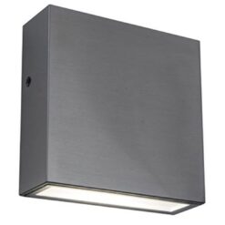 Lutec Gemini Επιτοίχιο Φωτιστικό Εξωτερικού Χώρου Down Inox LED 800lm 4000K IP54 – 5104004001