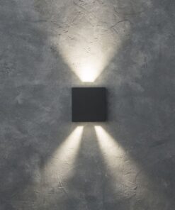 Lutec Gemini Επιτοίχιο Φωτιστικό Εξωτερικού Χώρου Beams Up&Down Σκούρο Γκρι 4000K LED 400lm 4000K – 5104005118