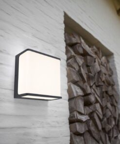 Lutec Doblo Επιτοίχιο Φωτιστικό Εξωτερικού Χώρου Σκούρο Γκρι Χρώμα LED 1600lm 4000K IP54 – 5105003125