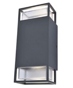 Lutec Ridge Επιτοίχιο Φωτιστικό Εξωτερικού Χώρου 1xGu10 Σκούρο Γκρι Χρώματος IP54 – 5107101118