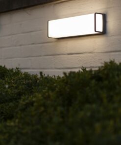 Lutec Doblo Επιτοίχιο Φωτιστικό Εξωτερικού Χώρου Light Long Σκούρο Γκρι LED 34W 2500lm 4000K IP54 – 5107401125