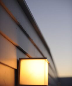 Lutec Box Cube Square Φωτιστικό Τοίχου Εξωτερικού Χώρου Σκούρο Γκρι E27 IP44 – 5184601118