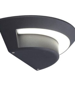 Lutec Ghost Small Oval Φωτιστικό Τοίχου Εξωτερικού Χώρου Σκούρο Γκρι LED 360lm 4000K IP54 – 5188003118