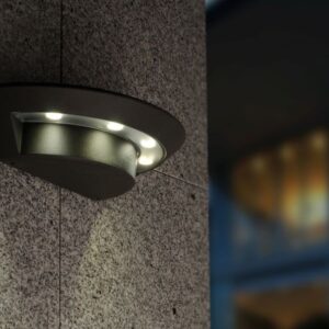 Lutec Ghost Small Oval Φωτιστικό Τοίχου Εξωτερικού Χώρου Σκούρο Γκρι LED 360lm 4000K IP54 – 5188003118