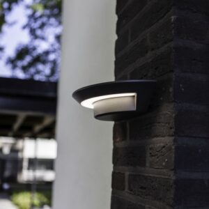 Lutec Ghost Small Oval Φωτιστικό Τοίχου Εξωτερικού Χώρου Σκούρο Γκρι LED 360lm 4000K IP54 – 5188003118
