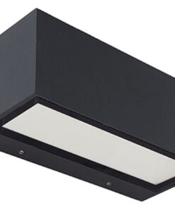 Lutec Gemini Square Medium Φωτιστικό Τοίχου Εξωτερικού Χώρου Up&Down Σκούρο Γκρι LED 1230lm 4000K IP54 – 5189101118