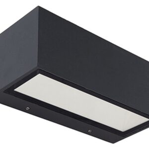Lutec Gemini Square Medium Φωτιστικό Τοίχου Εξωτερικού Χώρου Up&Down Σκούρο Γκρι LED 1230lm 4000K IP54 – 5189101118