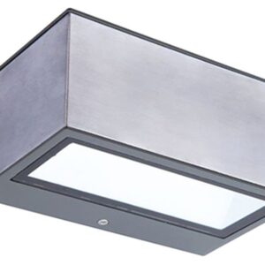 Lutec Gemini Φωτιστικό Τοίχου Εξωτερικού Χώρου Up&Down Inox LED 500lm 4000K IP54 – 5189103118