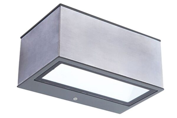 Lutec Gemini Φωτιστικό Τοίχου Εξωτερικού Χώρου Up&Down Inox LED 500lm 4000K IP54 – 5189103118