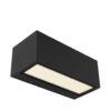 Lutec Gemini Επιτοίχιο Φωτιστικό Medium Εξωτερικού Χώρου Led Up&Down Μαύρο Χρώματος LED 1230lm 3000K IP54 – 5189112012