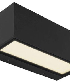 Lutec Gemini Επιτοίχιο Φωτιστικό Medium Εξωτερικού Χώρου Led Up&Down Μαύρο Χρώματος LED 1230lm 3000K IP54 – 5189112012
