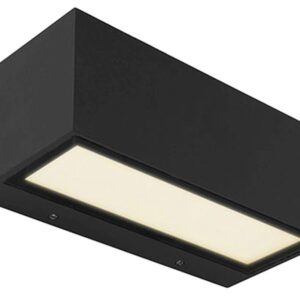 Lutec Gemini Επιτοίχιο Φωτιστικό Medium Εξωτερικού Χώρου Led Up&Down Μαύρο Χρώματος LED 1230lm 3000K IP54 – 5189112012