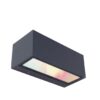 Lutec Gemini Square Small Φωτιστικό Τοίχου Up&Down Εξωτερικού Χώρου Σκούρο Γκρι LED IP54 500lm 3000K – 5189113118