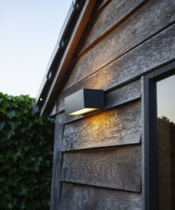 Lutec Gemini Επιτοίχιο Φωτιστικό Εξωτερικού Χώρου Up&Down με Απομακρυσμένη Λειτουργία Connect Σκούρο Γκρι Χρώμα LED 900lm 2700-6500K&RGB IP54 – 5189120118