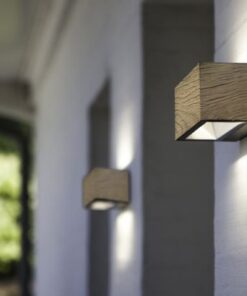 Lutec Gemini Επιτοίχιο Φωτιστικό Εξωτερικού Χώρου Wood Effect Σκούρο Γκρι LED 10,5W 500lm 4000K IP54 – 5189135118