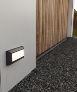 Lutec Helena Frame Φωτιστικό Τοίχου Εξωτερικού Χώρου Σκούρο Γκρι LED 400lm 4000K IP54 – 5191601118