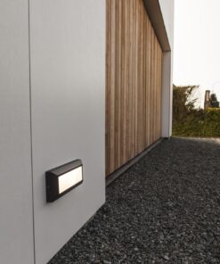 Lutec Helena Frame Φωτιστικό Τοίχου Εξωτερικού Χώρου Σκούρο Γκρι LED 400lm 4000K IP54 – 5191601118