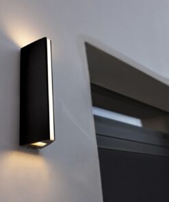 Lutec Leo Επιτοίχιο Φωτιστικό Εξωτερικού Χώρου Led Μαύρου Χρώματος LED 870lm 3000K IP54 – 5192701330