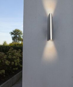 Lutec Leo Φωτιστικό Τοίχου Εξωτερικού Χώρου Σκούρο Γκρι LED 870lm 3000K IP54 – 5192701335