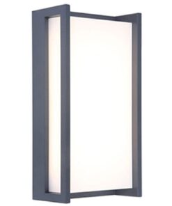 Lutec Qubo Φωτιστικό Τοίχου Εξωτερικού Χώρου Σκούρο Γκρι LED 1100lm 3000K IP54 – 5193001118