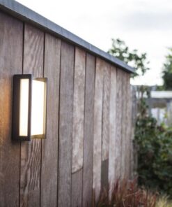 Lutec Qubo Φωτιστικό Τοίχου Εξωτερικού Χώρου Σκούρο Γκρι LED 1100lm 3000K IP54 – 5193001118