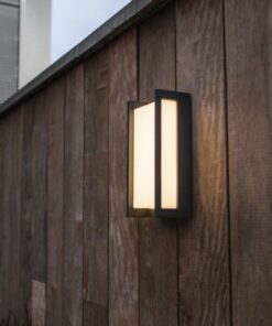 Lutec Qubo Φωτιστικό Τοίχου Εξωτερικού Χώρου Σκούρο Γκρι LED 1100lm 3000K IP54 – 5193001118