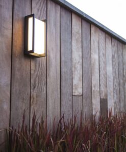 Lutec Qubo Φωτιστικό Τοίχου Εξωτερικού Χώρου Σκούρο Γκρι LED 1100lm 3000K IP54 – 5193001118