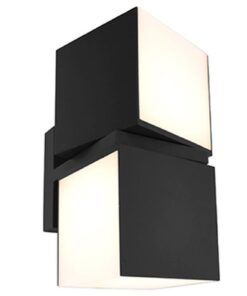 Lutec Cuba Επιτοίχιο Φωτιστικό Εξωτερικού Χώρου Led Μαύρου Χρώματος Περιστρεφόμενο LED 1000lm 3000K IP54 – 5193801012